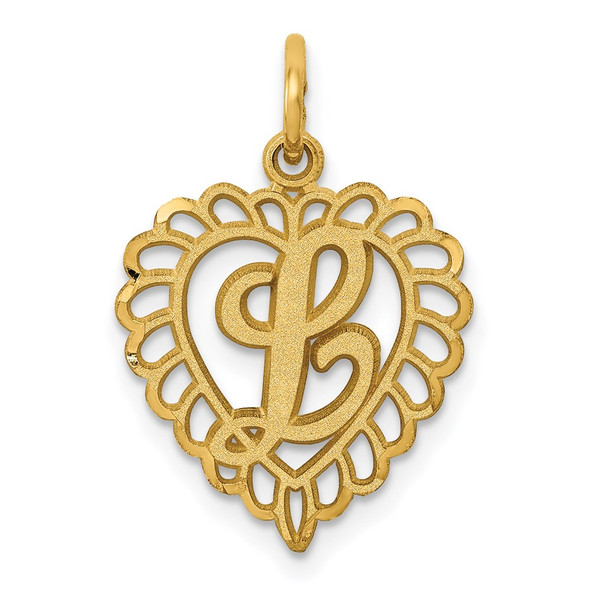 14k Yellow Gold Initial L Charm C568L