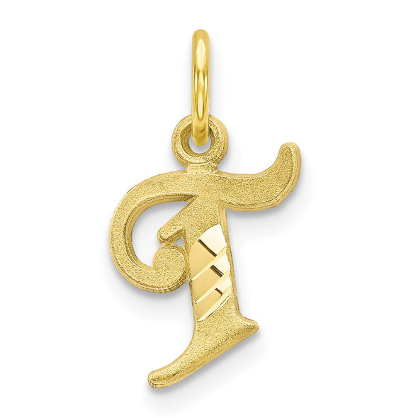 10k Yellow Gold Initial T Charm 10C764T