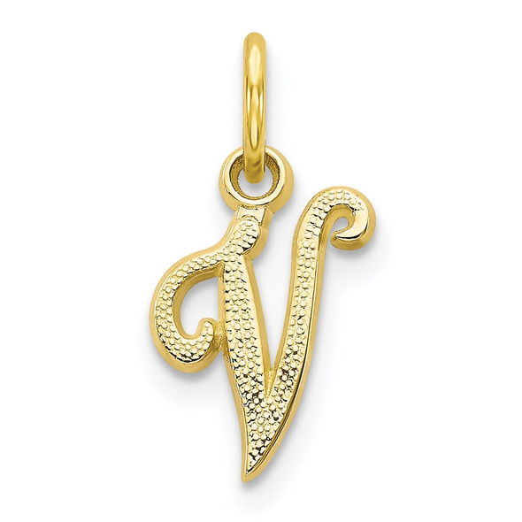 10k Yellow Gold Initial V Charm 10C763V