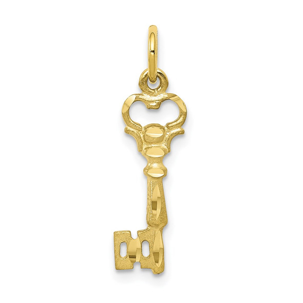 10k Yellow Gold Solid Key Charm 10C416