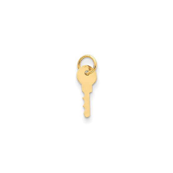 14k Yellow Gold Polished Key Charm YC453