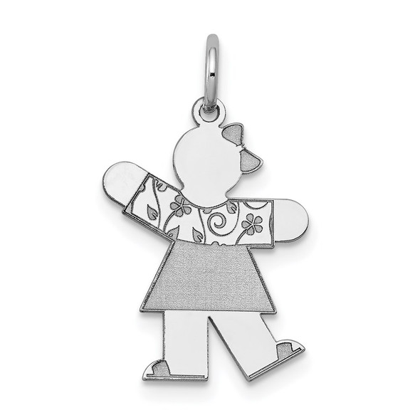 14k White Gold Kid Charm XK1119W