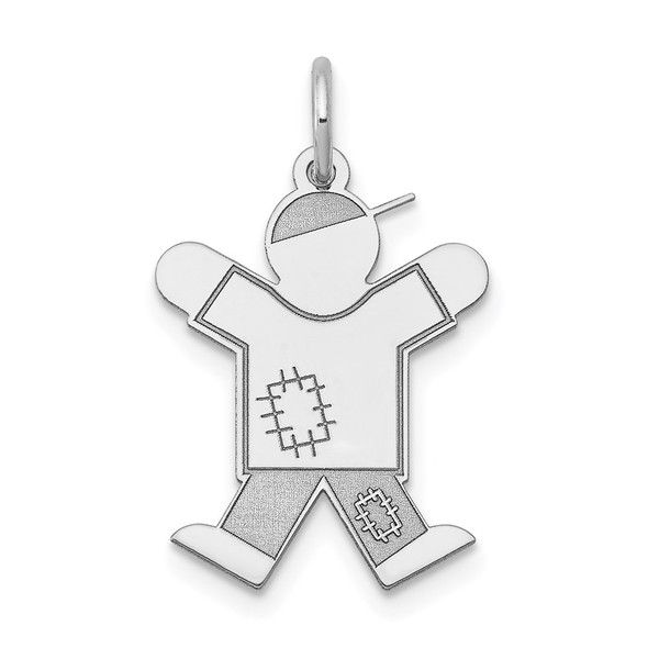 14k White Gold Kid Charm XK1121W