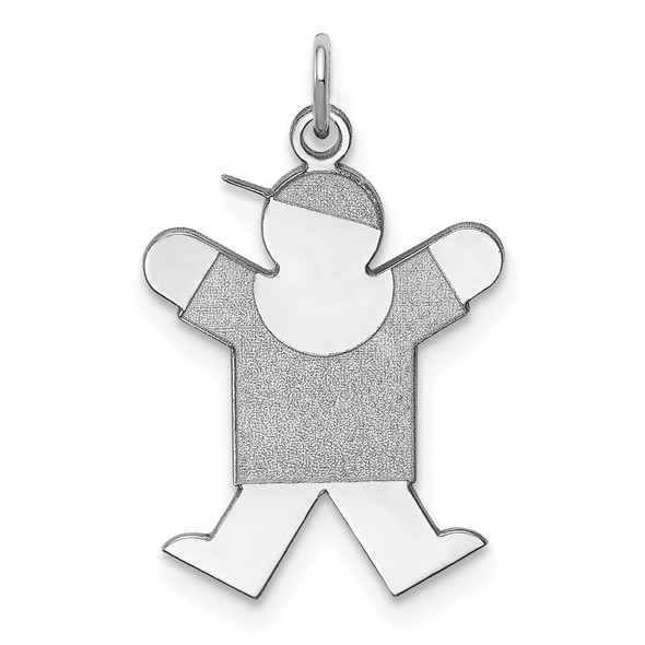 Sterling Silver Rhodium-plated Joy Kid Charm XK1217SS