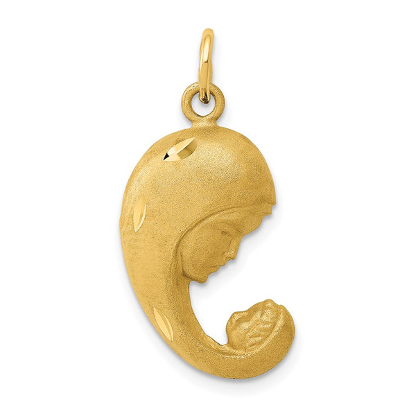 14k Yellow Gold Mother and Baby Charm