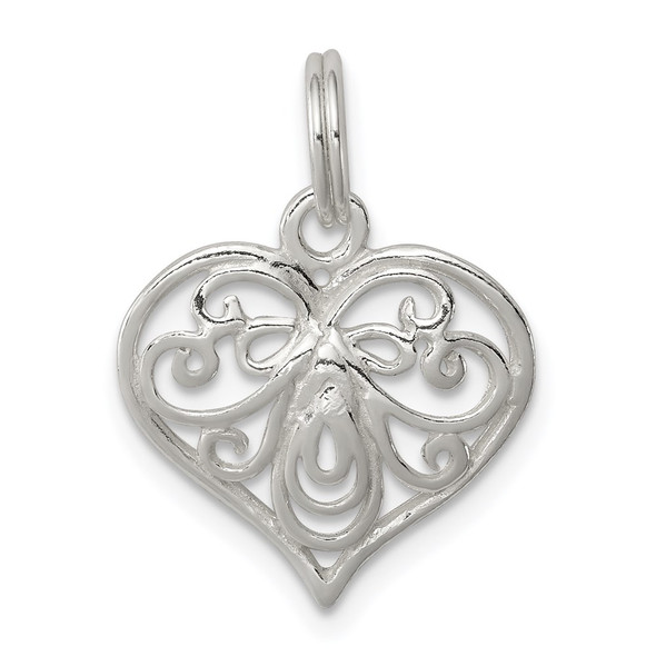 Sterling Silver Heart Charm QC6196