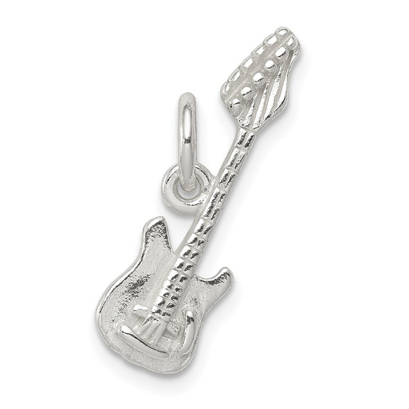 Sterling Silver Electric Guitar Charm QC7774