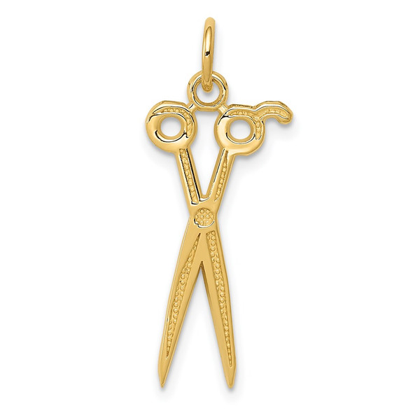 14k Yellow Gold Scissors Charm