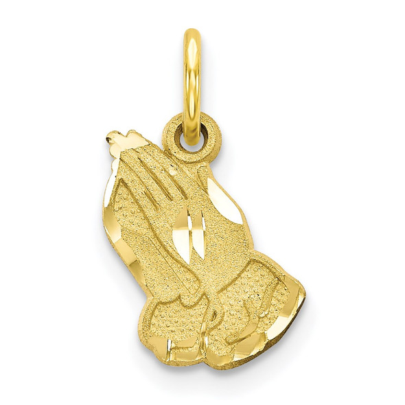 10K Yellow Gold Praying Hands Charm