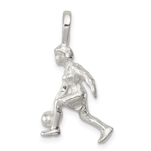 Sterling Silver Lady Bowler Charm