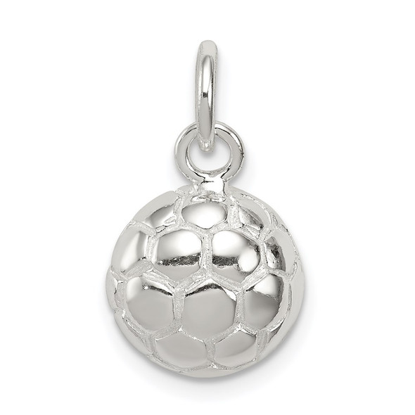 Sterling Silver Soccer Ball Charm QC710