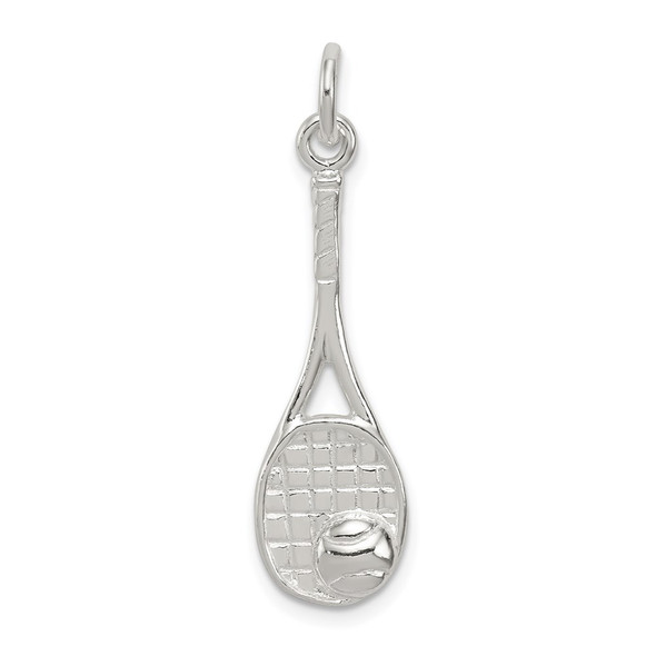 Sterling Silver Tennis Racquet Charm