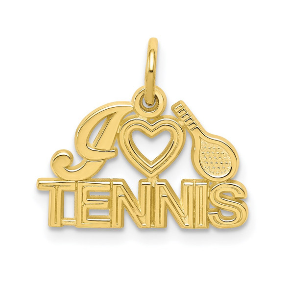 10k Yellow Gold I HEART TENNIS Charm