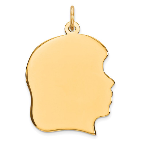 Sterling Silver Gold-Plated Girl Polished Disc Charm QM365G/18