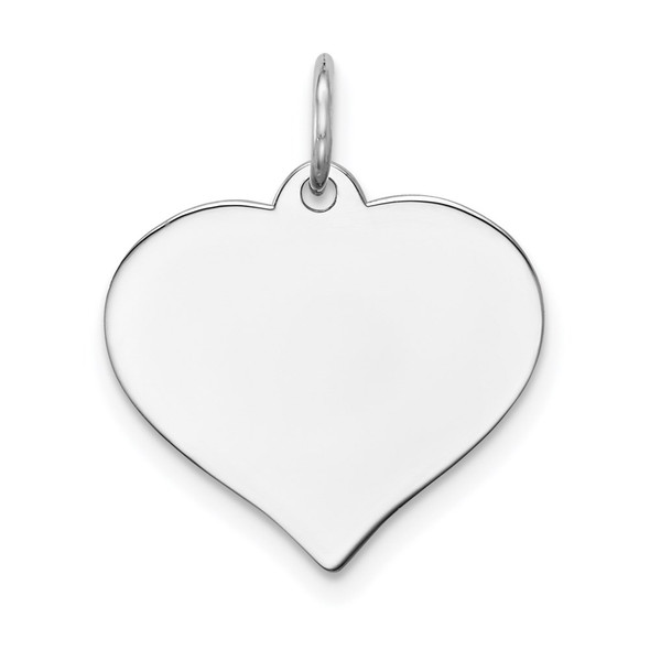 14k White Gold Heart Disc Charm XWM603/11