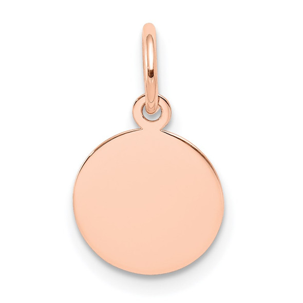 14k Rose Gold Plain .011 Gauge Circular Engravable Disc Charm XRM134/11