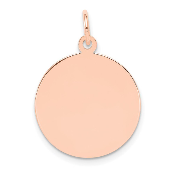 14k Rose Gold Plain .013 Gauge Circular Engravable Disc Charm XRM136/13