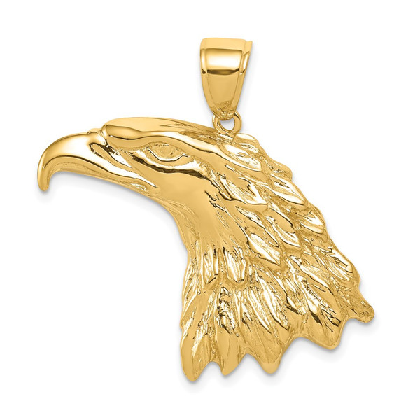 14k Yellow Gold Eagle Head Pendant K3280