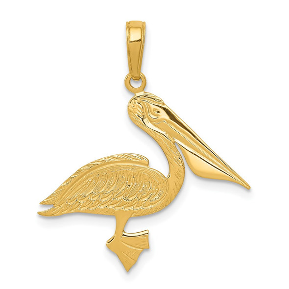 14k Yellow Gold Pelican Pendant C3386