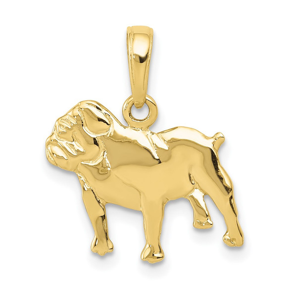 10k Yellow Gold Bulldog Pendant