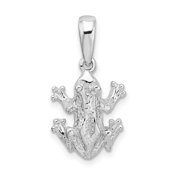 Sterling Silver Polished Frog Pendant QC9929