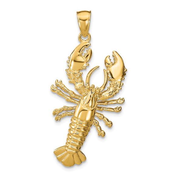 14k Yellow Gold Lobster Pendant K8130