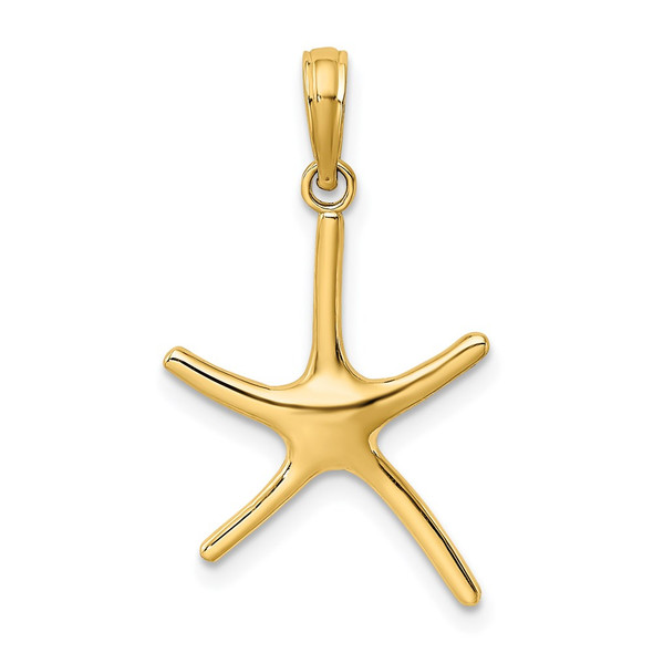 14k Yellow Gold Dancing Starfish w/Bail Pendant