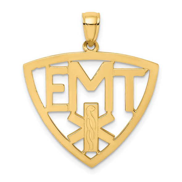 14k Yellow Gold Emergency Medical Technician Pendant