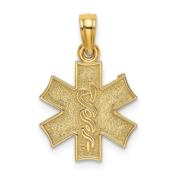 14k Yellow Gold Medical Jewelry Symbol Pendant