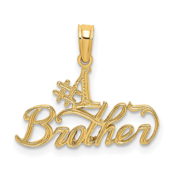 14k Yellow Gold #1 Brother Pendant