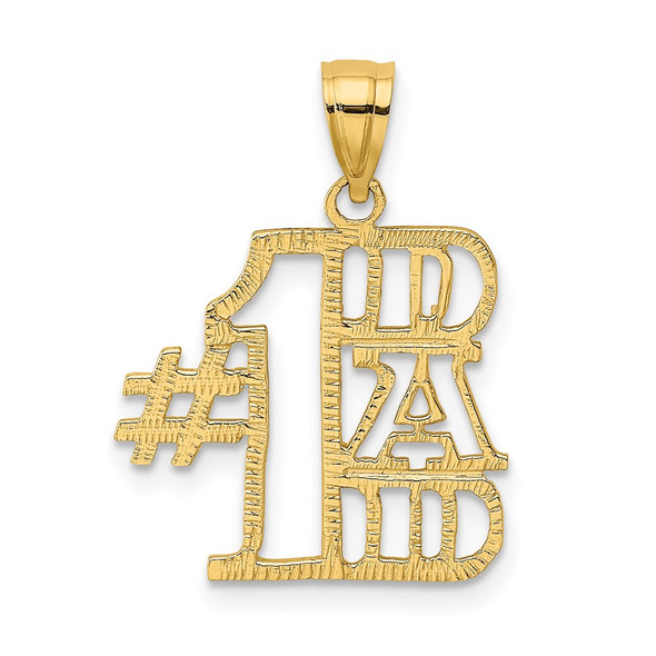 14k Yellow Gold #1 Dad Pendant K4734 - Wellness Marketer Jewelry