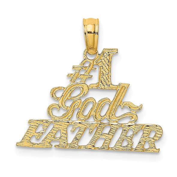 14k Yellow Gold #1 Godfather Pendant D3978