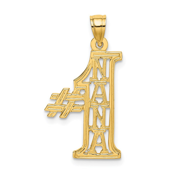 14k Yellow Gold #1 Nana Pendant D3963