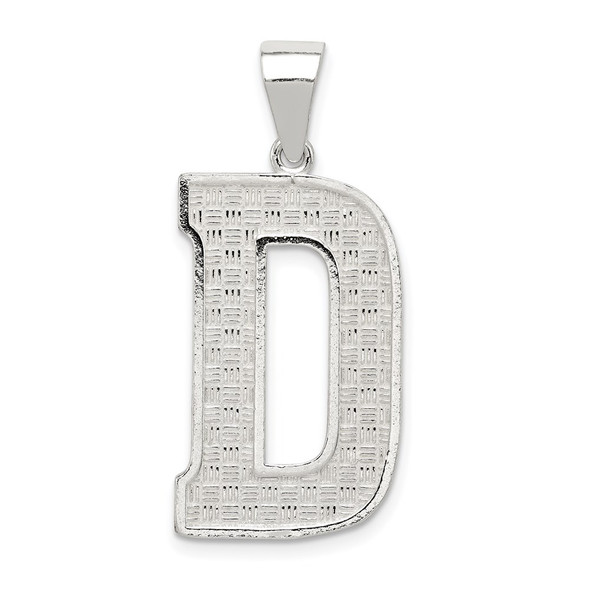 Sterling Silver Initial D Pendant QC2766D