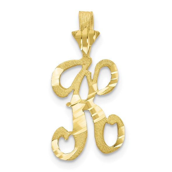 10k Yellow Gold Initial K Pendant 10C767K