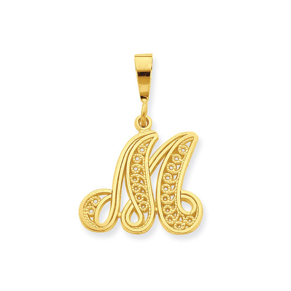 10k Yellow Gold Initial M Pendant 10C242/M