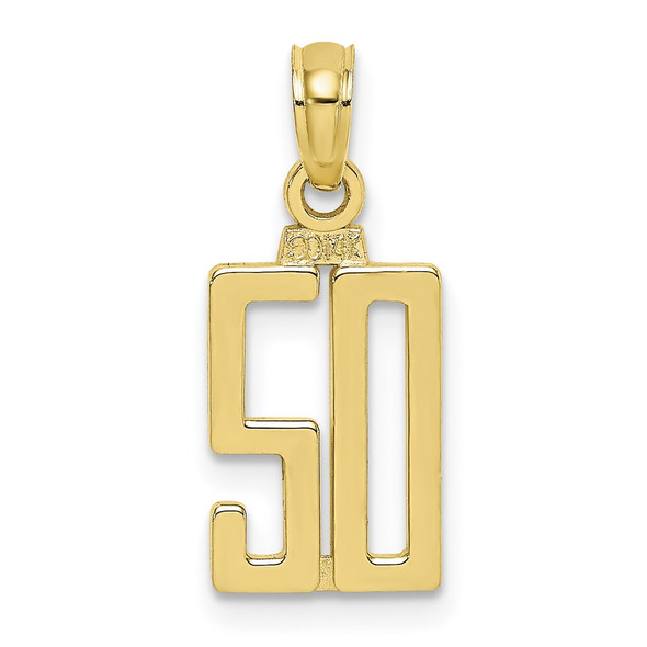 10k Yellow Gold Number 50 Pendant