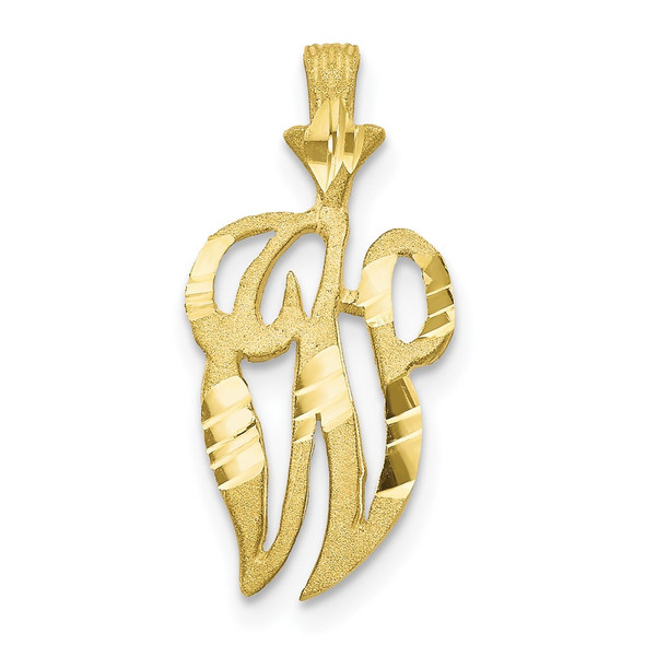 10k Yellow Gold Initial W Pendant 10C767W