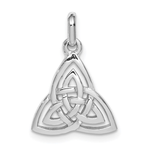 Sterling Silver Rhodium-plated Polished Celtic Symbol Pendant QP4298