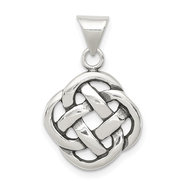 Sterling Silver Antiqued Celtic Knot Pendant