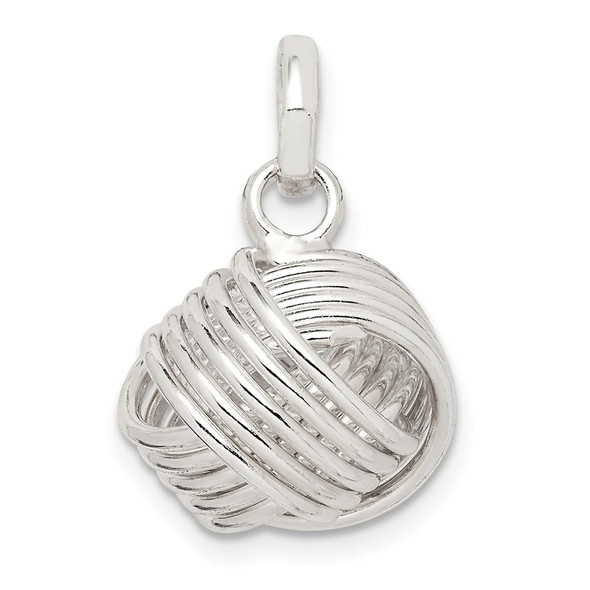 Sterling Silver Love Knot Large Pendant