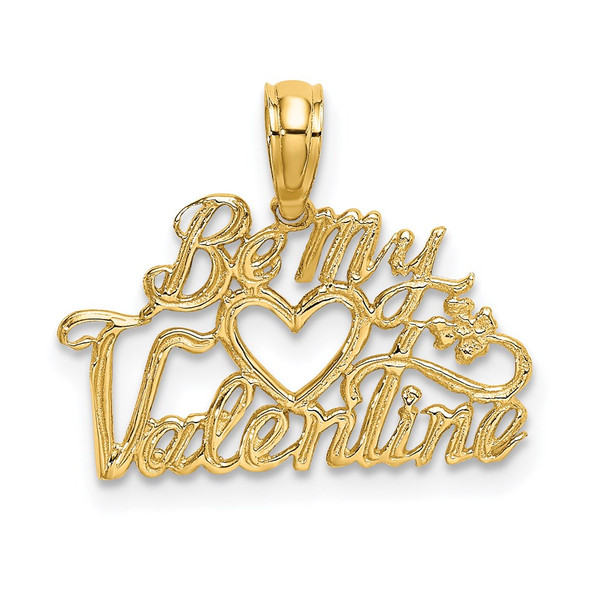 14k Yellow Gold Be My Valentine Pendant