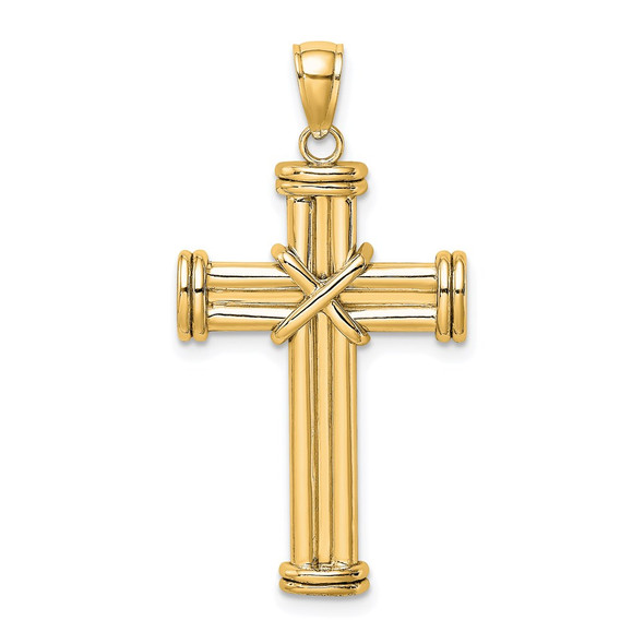 14k Yellow Gold Polished Cross Pendant K8537