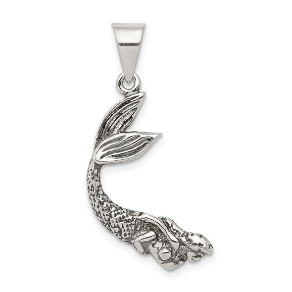 Sterling Silver Antiqued Mermaid Pendant QC3918