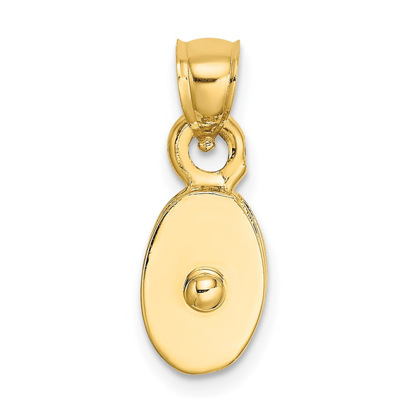 14k Yellow Gold Polished 3-D Moveable Pulley Pendant