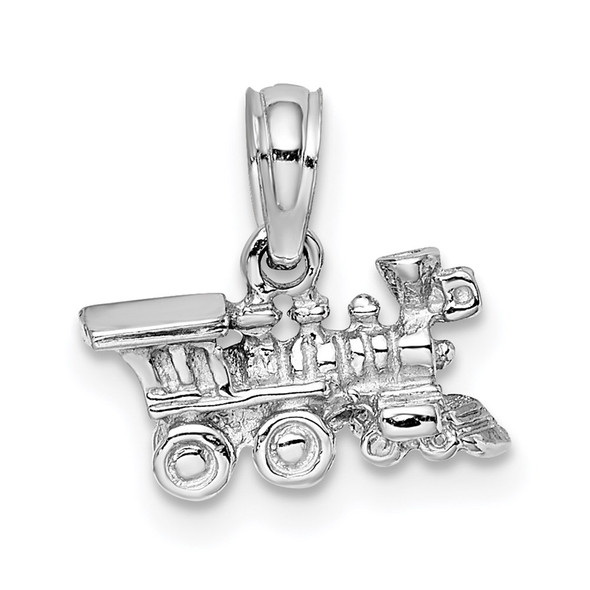 14k White Gold 3-D Miniature Train Pendant D1217W