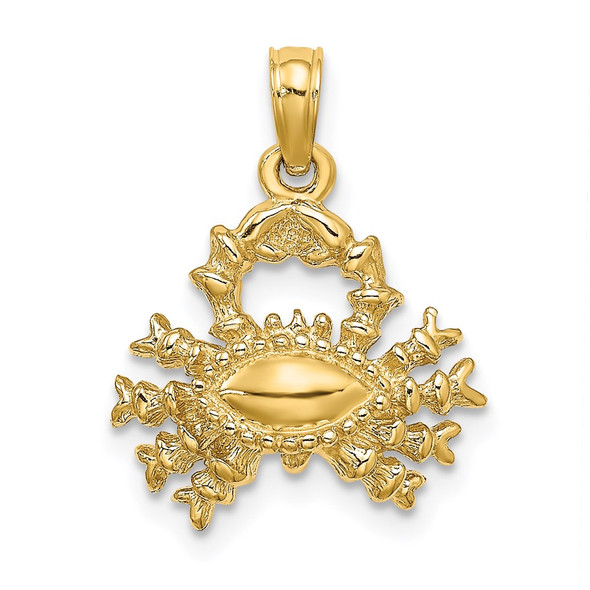 14k Yellow Gold 3-D Cancer Zodiac Pendant