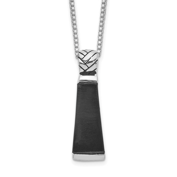 Sterling Silver Onyx Pendant Necklace