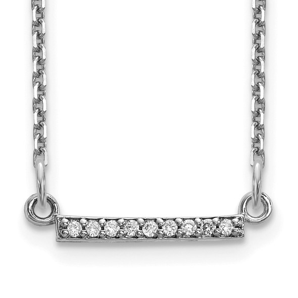 14k White Gold Diamond Tiny Bar Necklace XP5030WVS