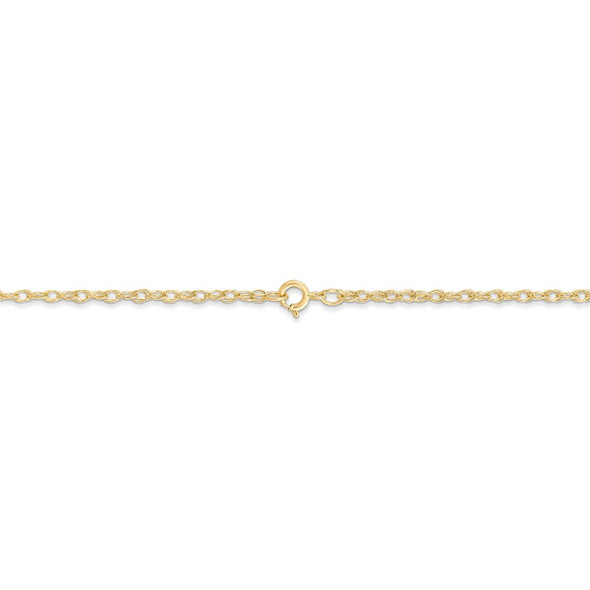 20" 14k Yellow Gold 1.35mm Carded Cable Rope Chain Necklace